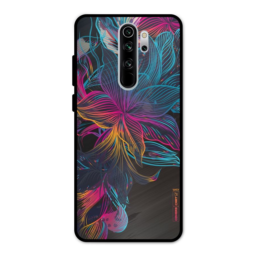 Multi-Colour Flowers Metal Back Case for Redmi Note 8 Pro