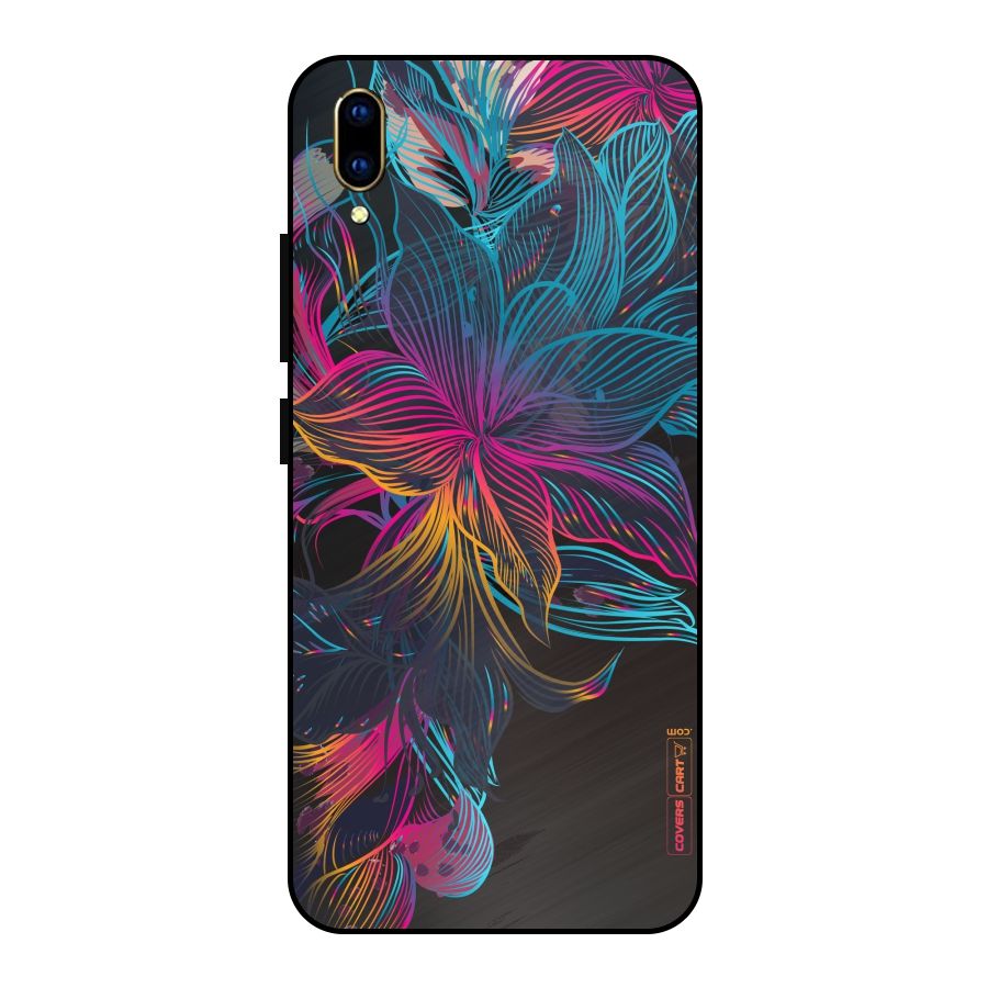 Multi-Colour Flowers Metal Back Case for Vivo V11 Pro