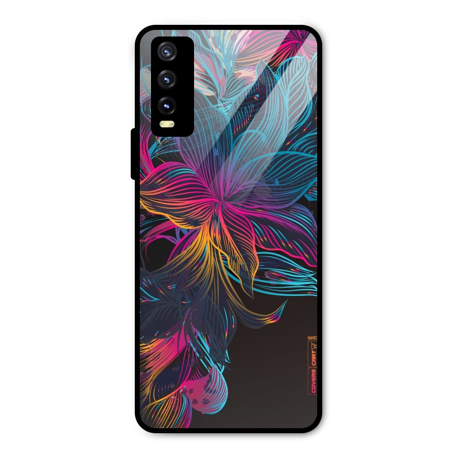 Multi-Colour Flowers Metal Back Case for Vivo Y20g
