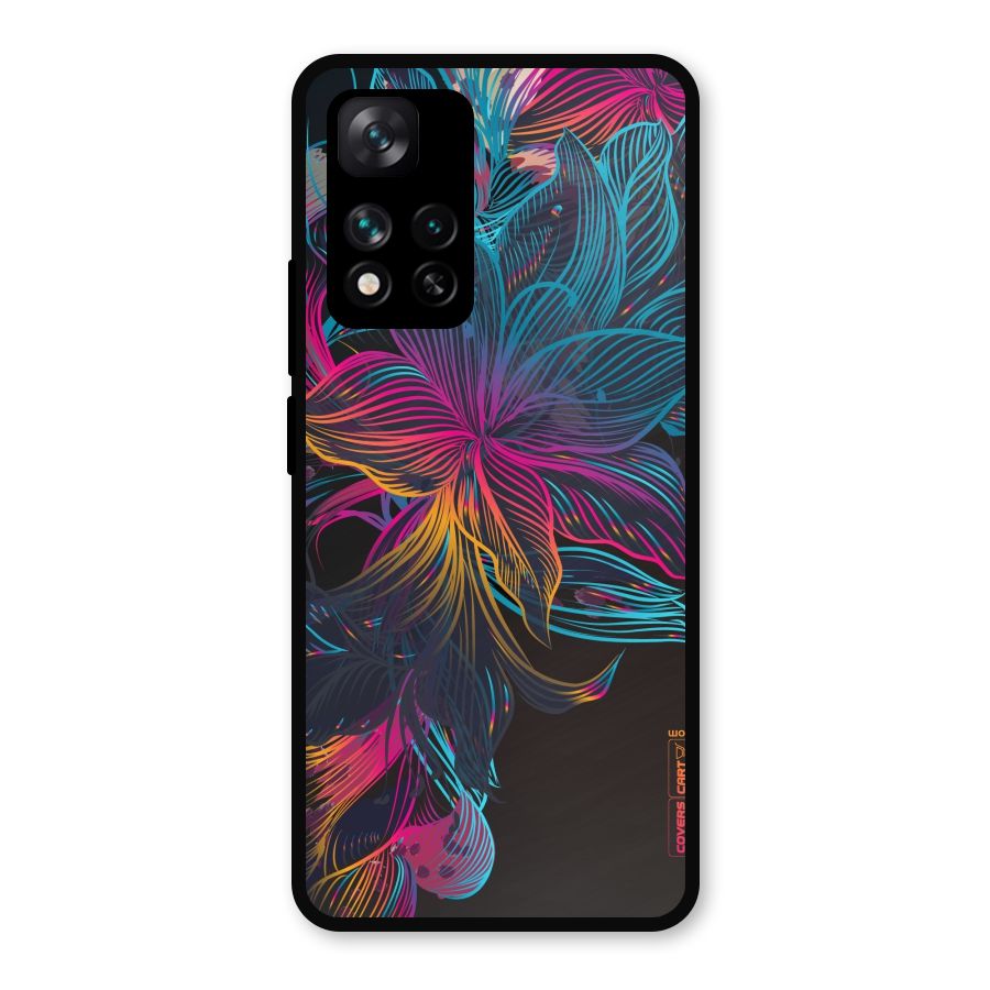 Multi-Colour Flowers Metal Back Case for Xiaomi 11i Hypercharge 5G