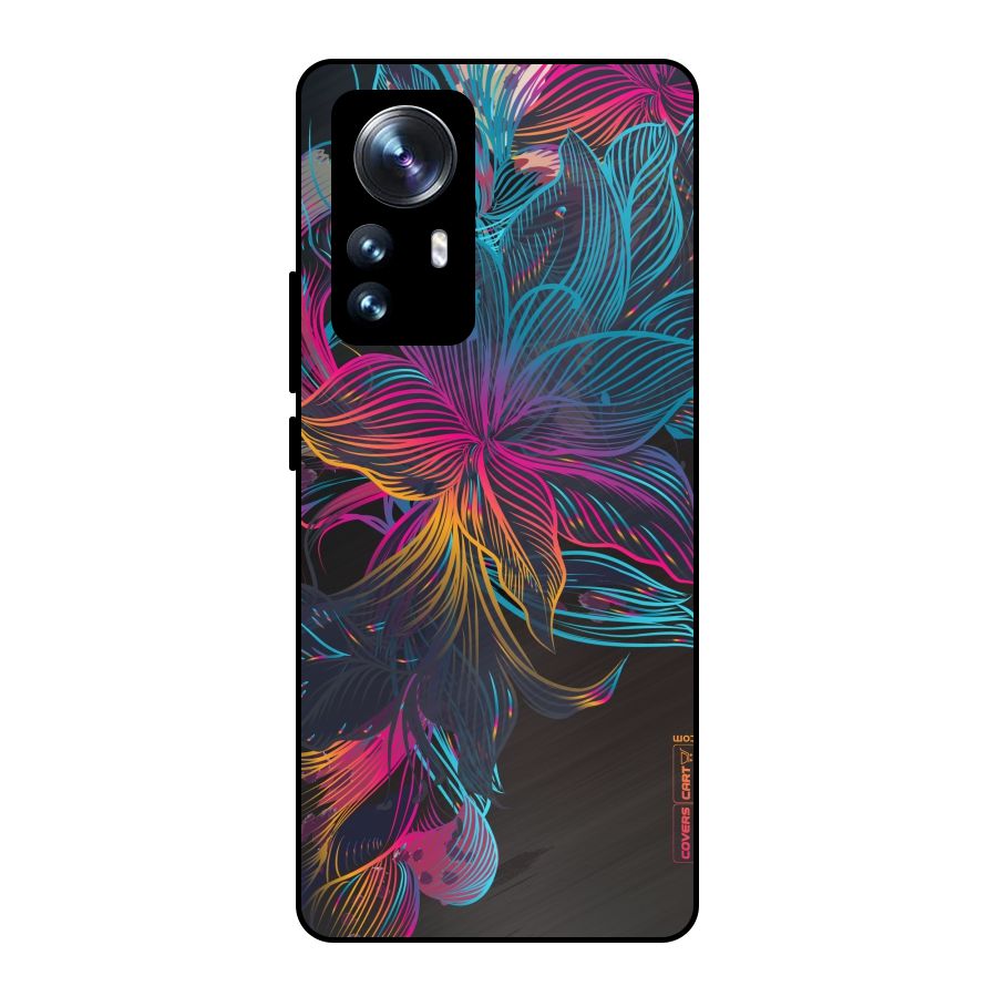 Multi-Colour Flowers Metal Back Case for Xiaomi 12 Pro