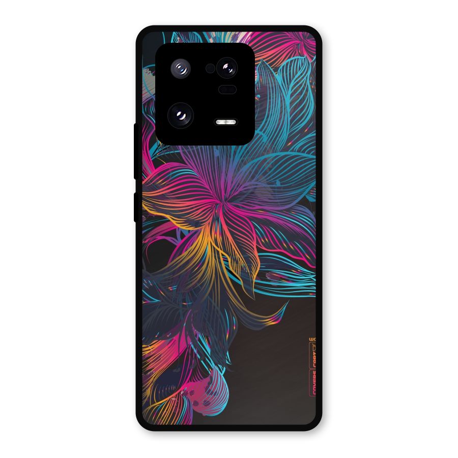 Multi-Colour Flowers Metal Back Case for Xiaomi 13 Pro