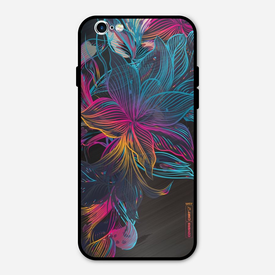 Multi-Colour Flowers Metal Back Case for iPhone 6 6s