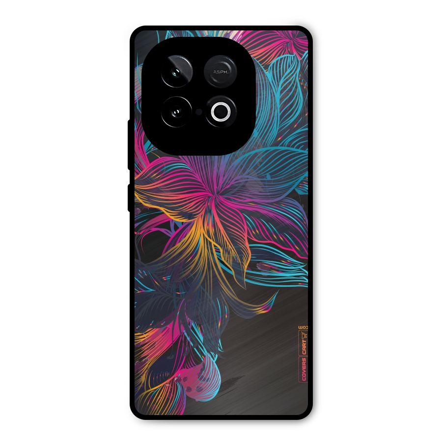 Multi-Colour Flowers Metal Back Case for iQOO Neo 10