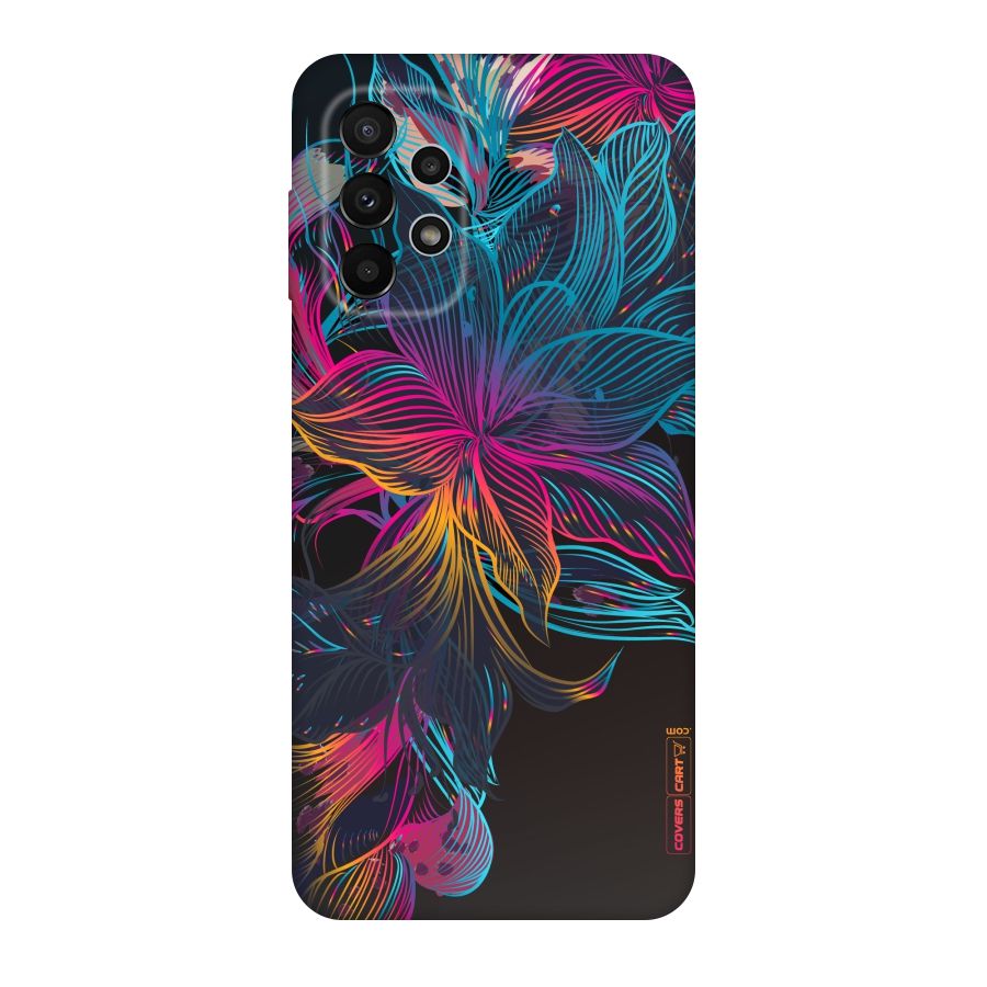 Multi-Colour Flowers Original Polycarbonate Back Case for Galaxy A23