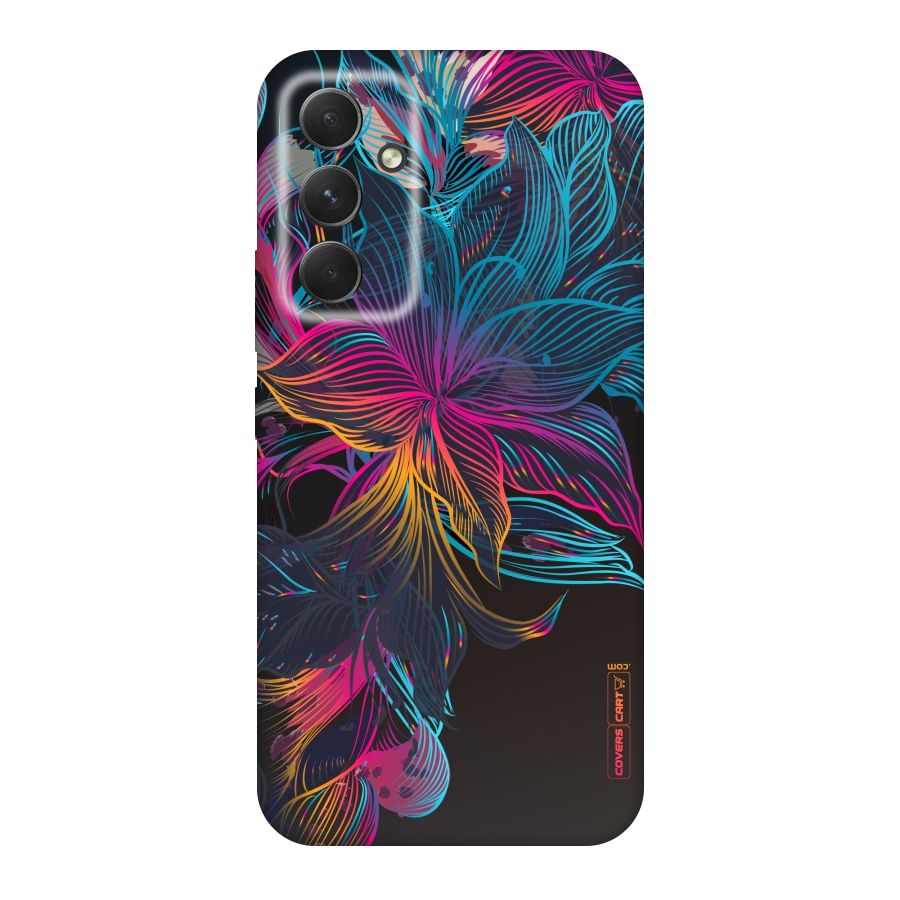 Multi-Colour Flowers Original Polycarbonate Back Case for Galaxy A54