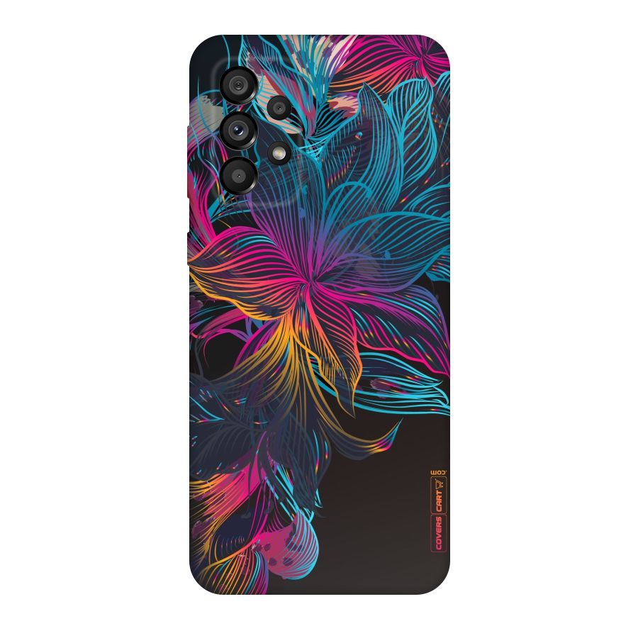 Multi-Colour Flowers Original Polycarbonate Back Case for Galaxy A73 5G