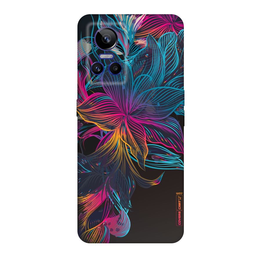 Multi-Colour Flowers Original Polycarbonate Back Case for Realme GT Neo 3