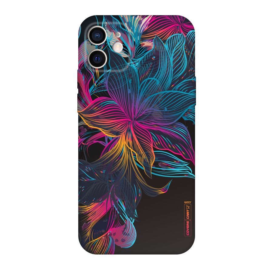 Multi-Colour Flowers Original Polycarbonate Back Case for iPhone 12