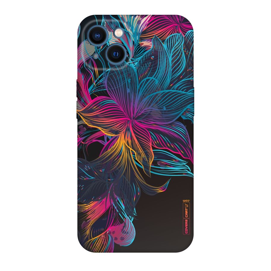 Multi-Colour Flowers Original Polycarbonate Back Case for iPhone 13