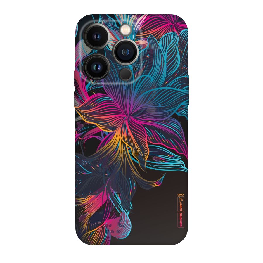 Multi-Colour Flowers Original Polycarbonate Back Case for iPhone 14 Pro