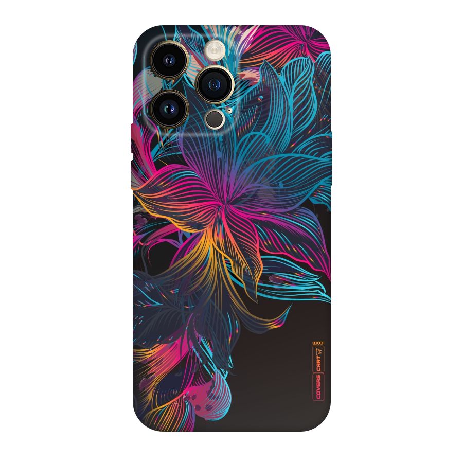 Multi-Colour Flowers Original Polycarbonate Back Case for iPhone 14 Pro Max