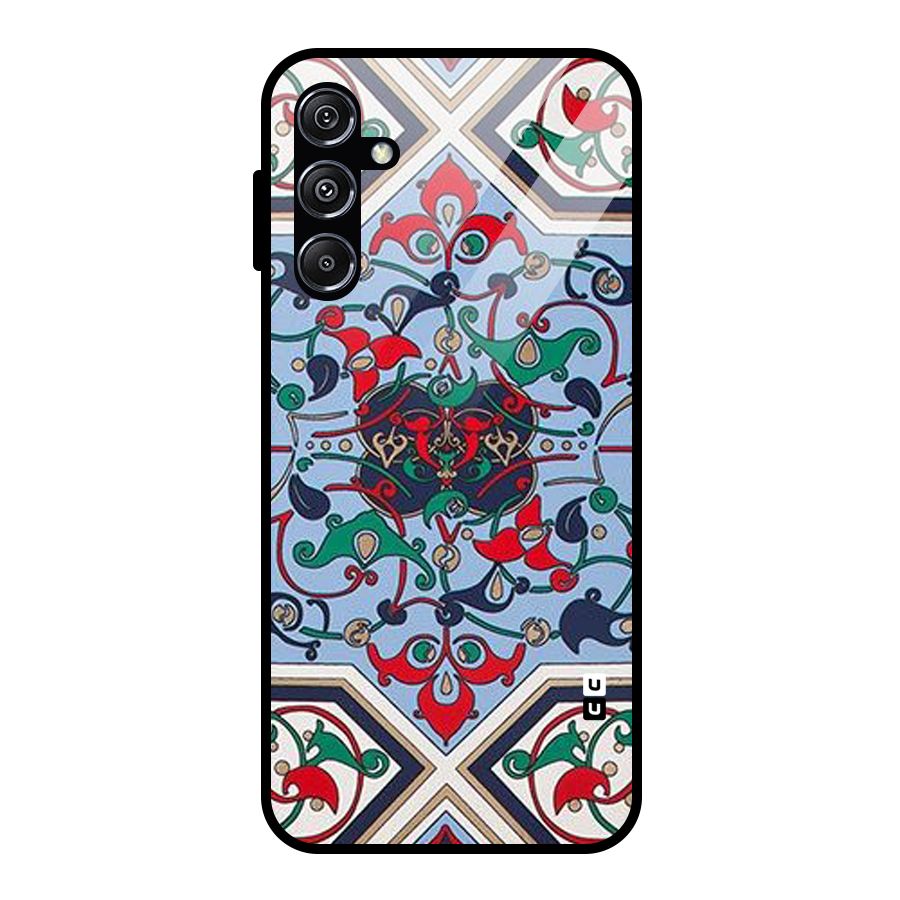 Multi Block Pattern Glass Back Case for Galaxy M34 5G