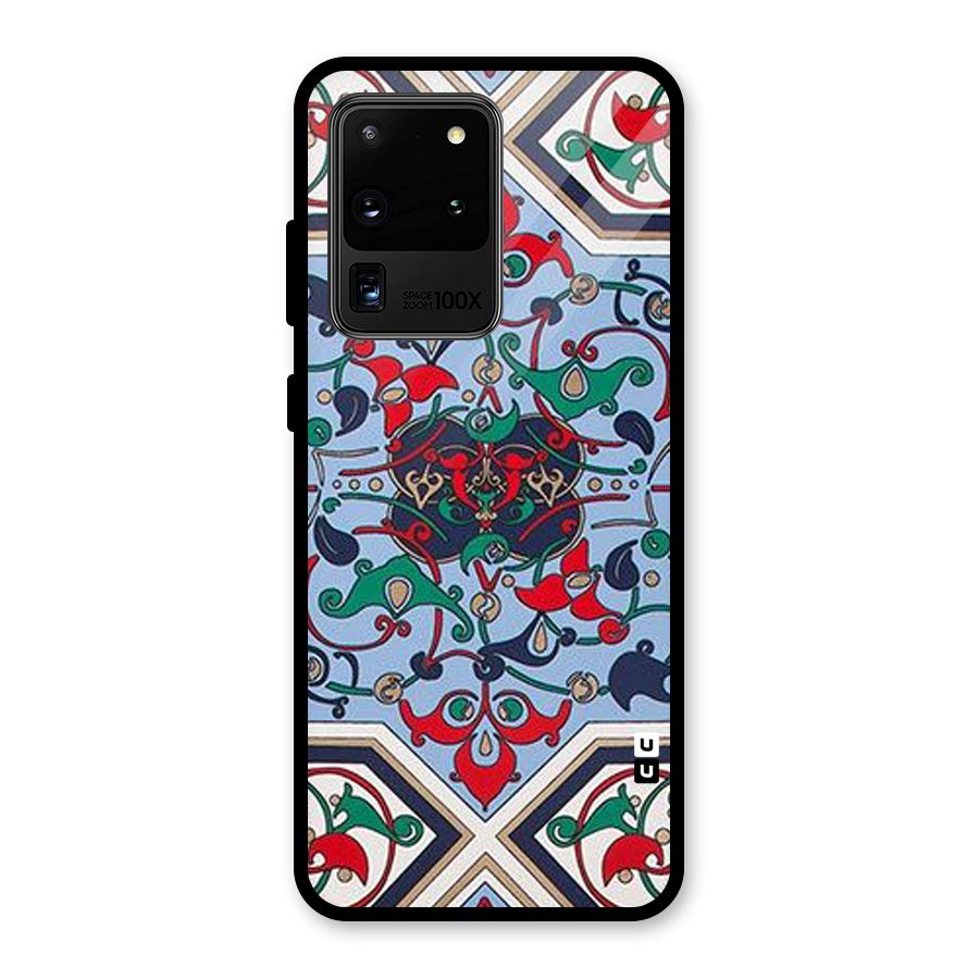 Multi Block Pattern Glass Back Case for Galaxy S20 Ultra