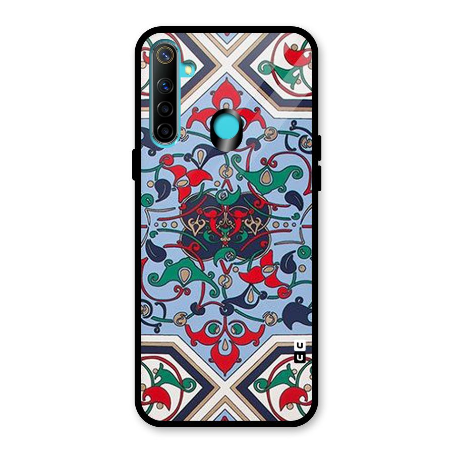 Multi Block Pattern Glass Back Case for Realme Narzo 10