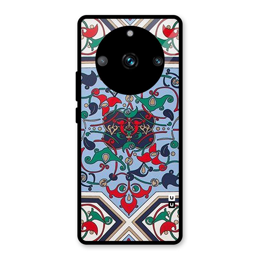 Multi Block Pattern Glass Back Case for Realme Narzo 60 Pro