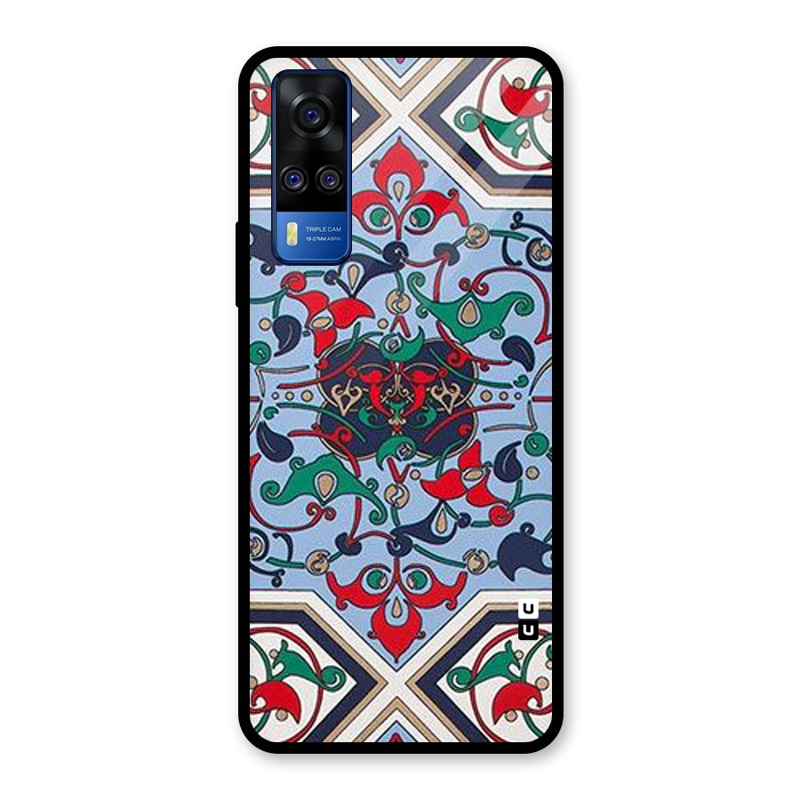 Multi Block Pattern Glass Back Case for Vivo Y31