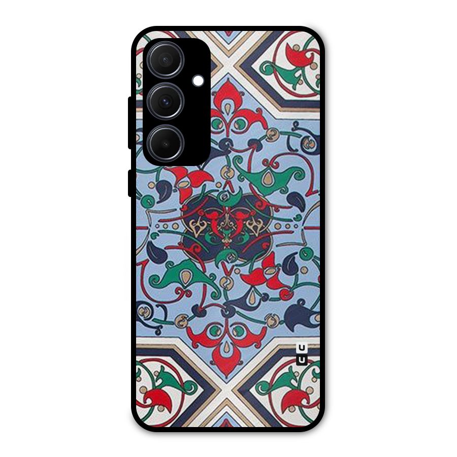 Multi Block Pattern Metal Back Case for Galaxy A35