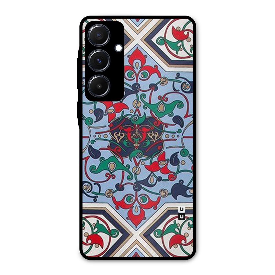 Multi Block Pattern Metal Back Case for Galaxy A55