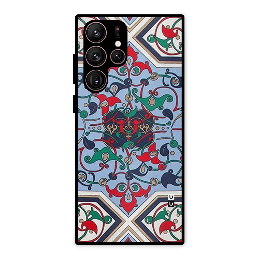 Multi Block Pattern Metal Back Case for Galaxy S22 Ultra 5G