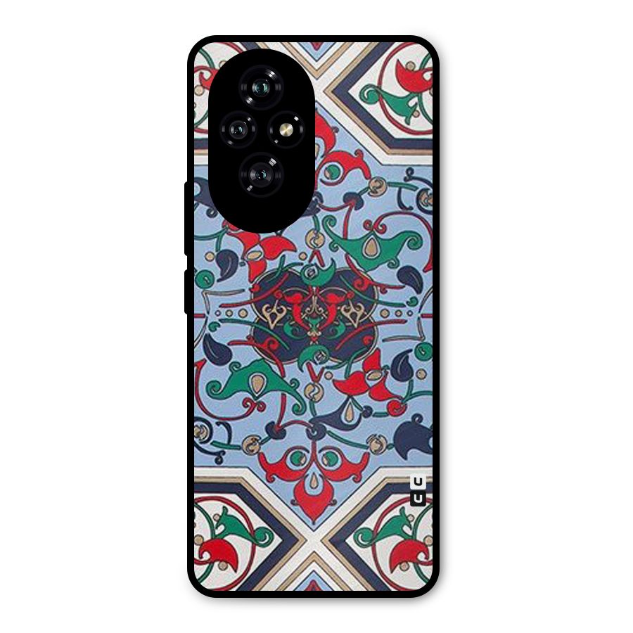 Multi Block Pattern Metal Back Case for Honor 200