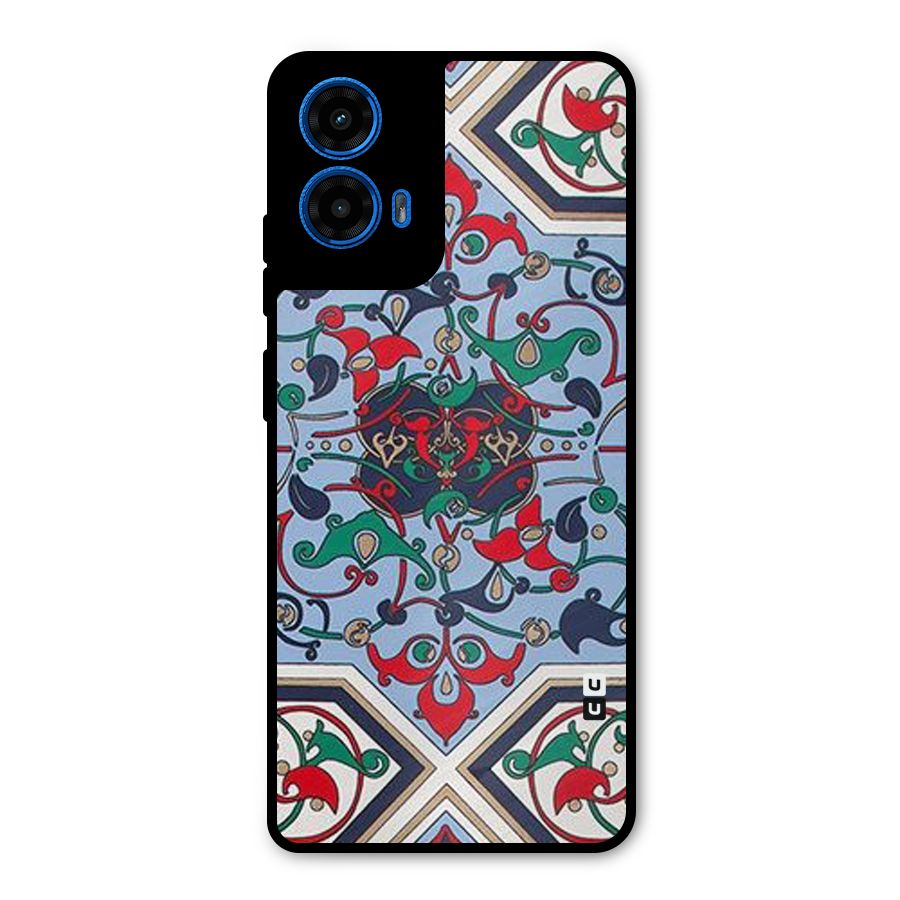 Multi Block Pattern Metal Back Case for Moto G45