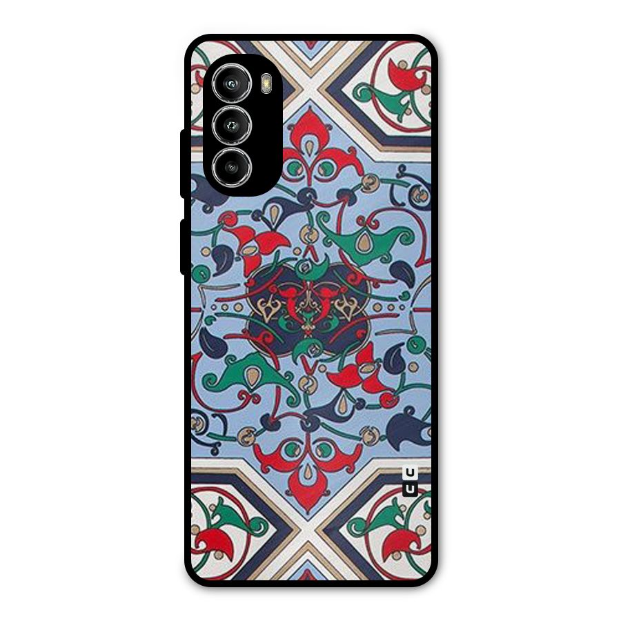 Multi Block Pattern Metal Back Case for Moto G52
