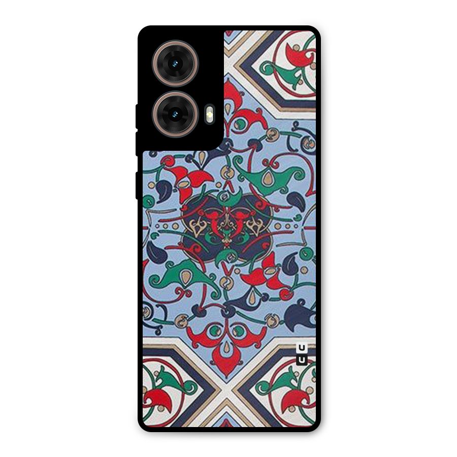 Multi Block Pattern Metal Back Case for Moto G85