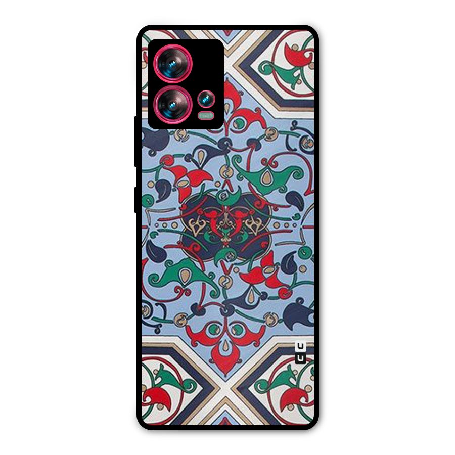 Multi Block Pattern Metal Back Case for Motorola Edge 30 Fusion
