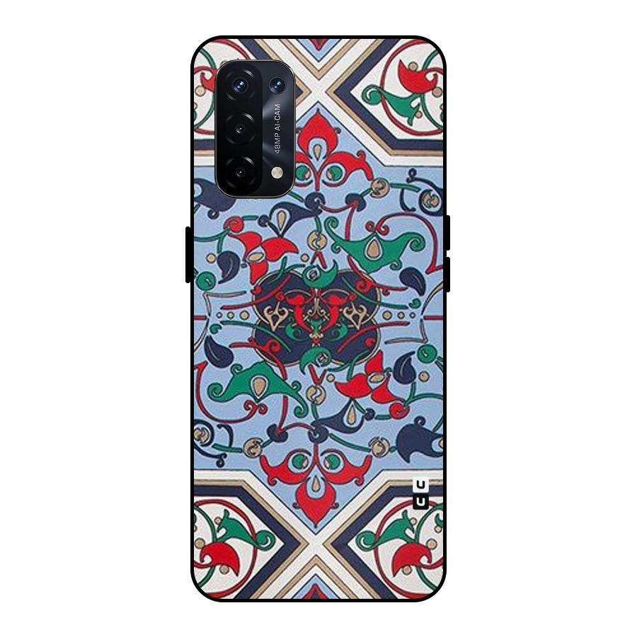 Multi Block Pattern Metal Back Case for Oppo A74 5G