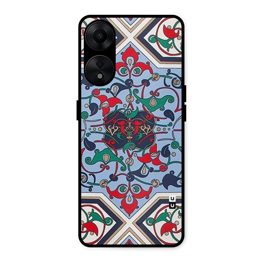 Multi Block Pattern Metal Back Case for Oppo A78 5G
