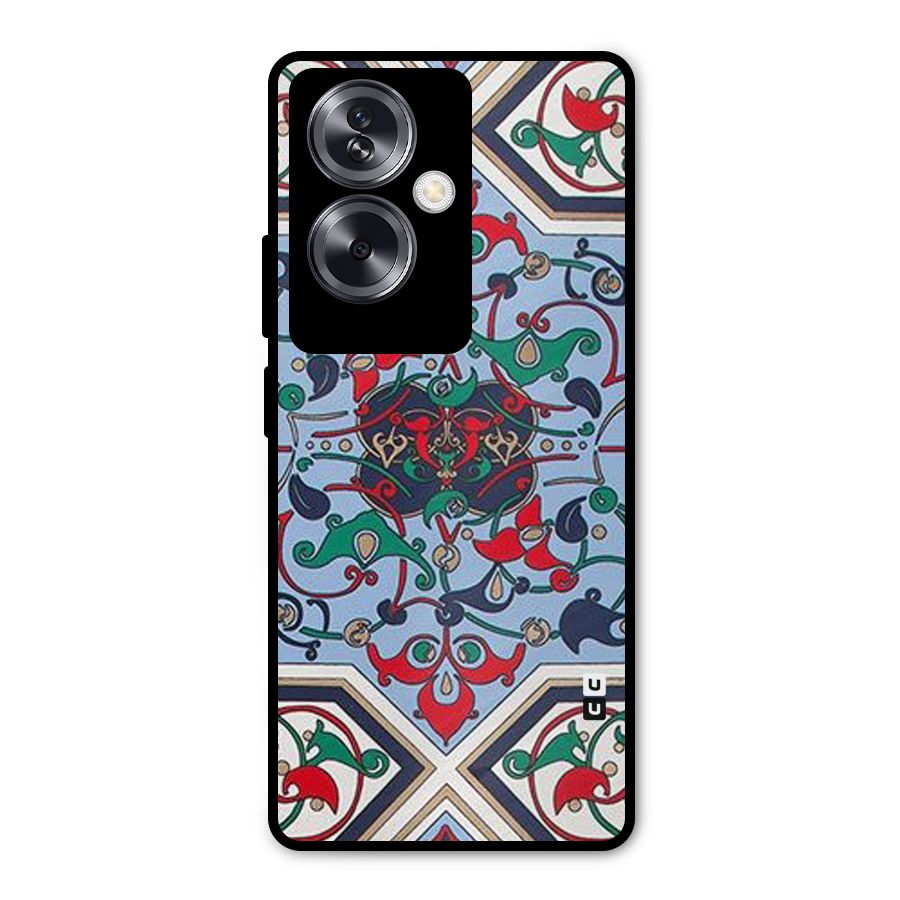 Multi Block Pattern Metal Back Case for Oppo A79 5G