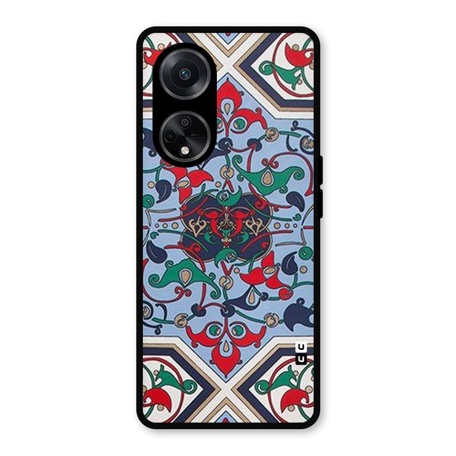 Multi Block Pattern Metal Back Case for Oppo F23