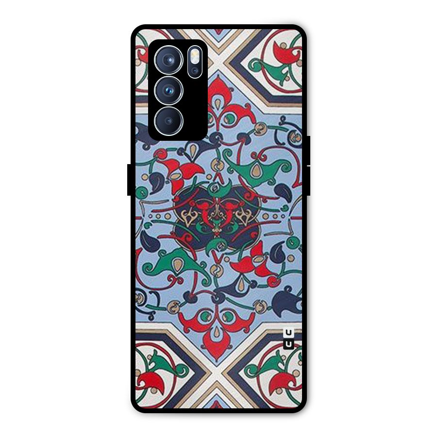 Multi Block Pattern Metal Back Case for Oppo Reno6 Pro 5G