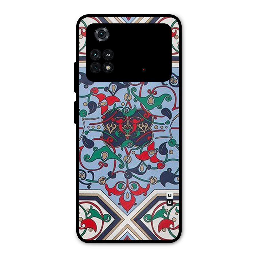 Multi Block Pattern Metal Back Case for Poco M4 Pro 4G