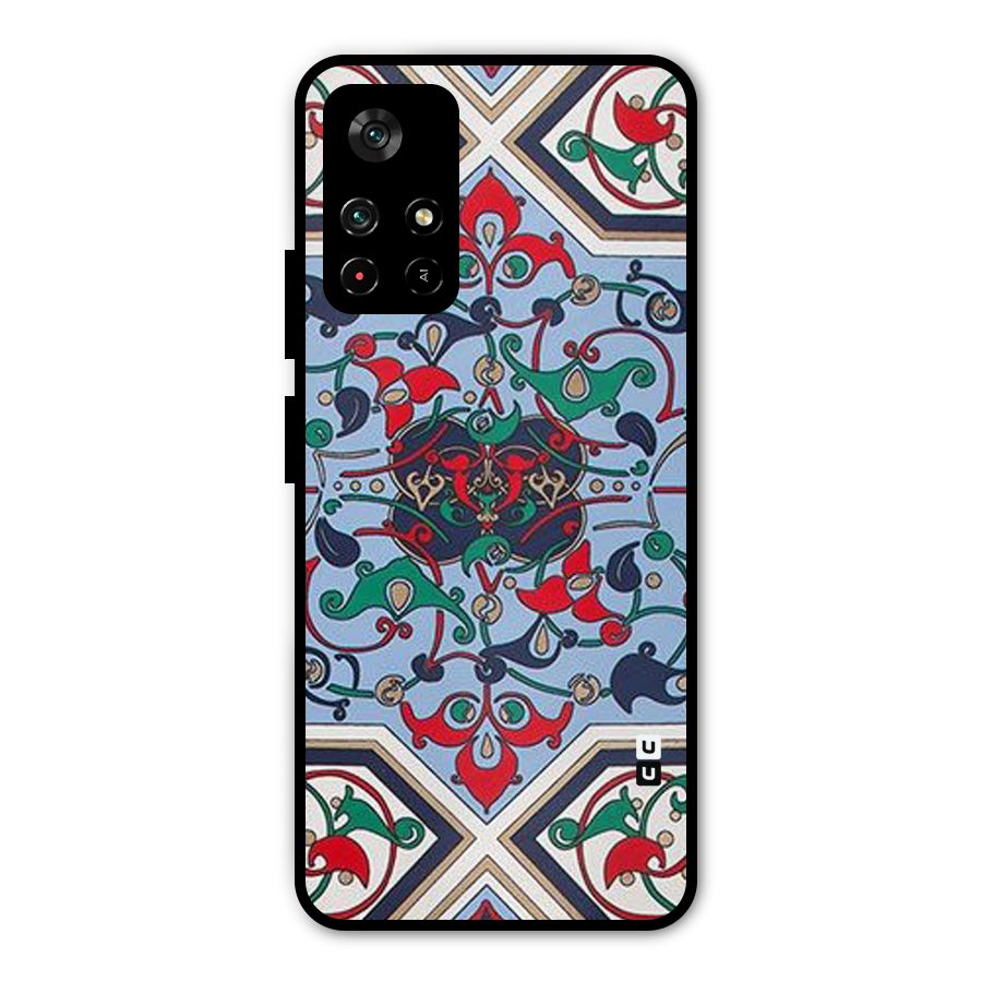 Multi Block Pattern Metal Back Case for Poco M4 Pro 5G