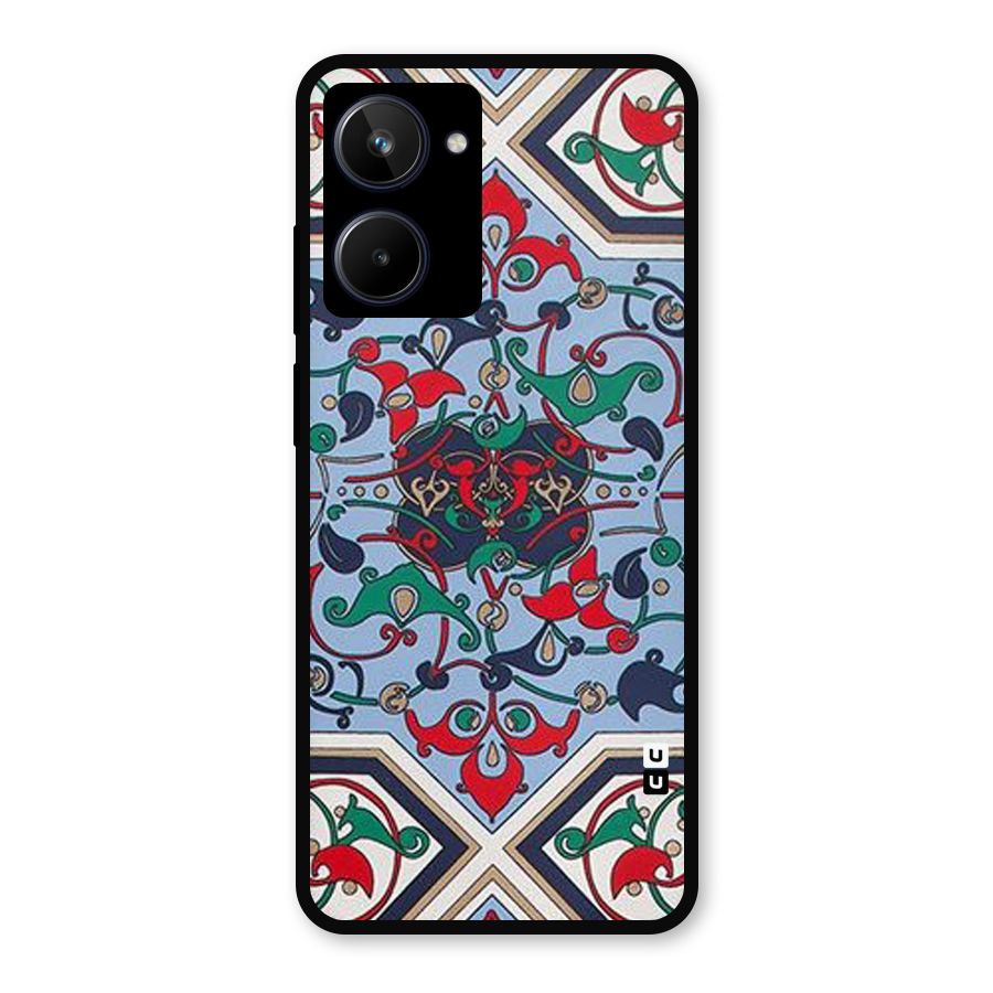 Multi Block Pattern Metal Back Case for Realme 10