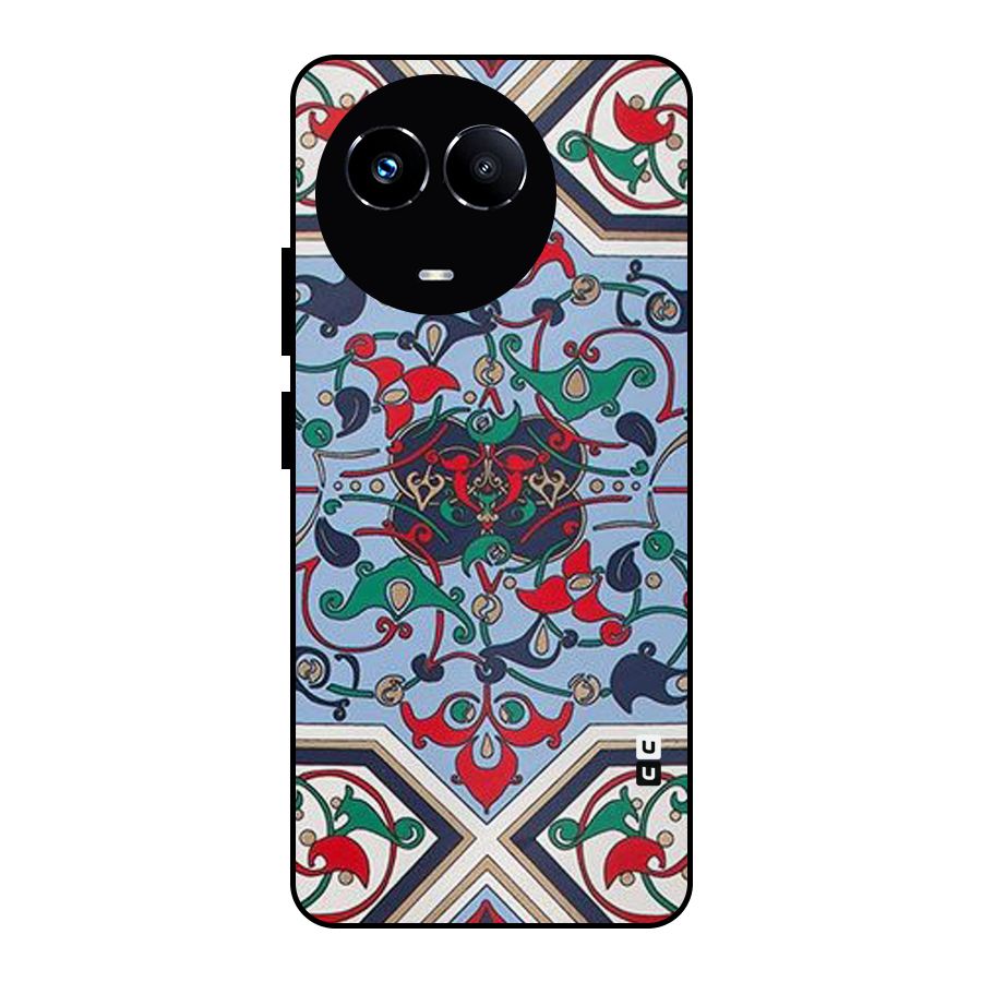 Multi Block Pattern Metal Back Case for Realme 11X