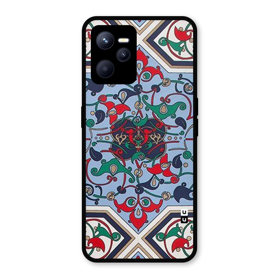 Multi Block Pattern Metal Back Case for Realme C35