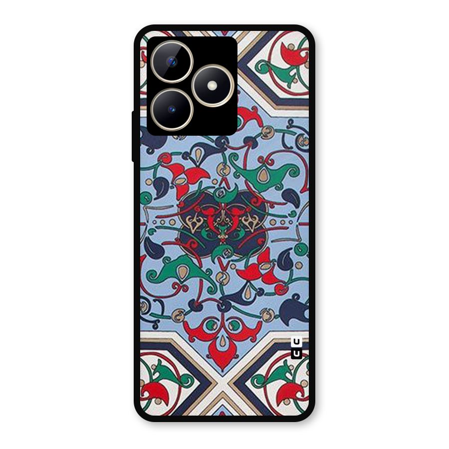 Multi Block Pattern Metal Back Case for Realme C53
