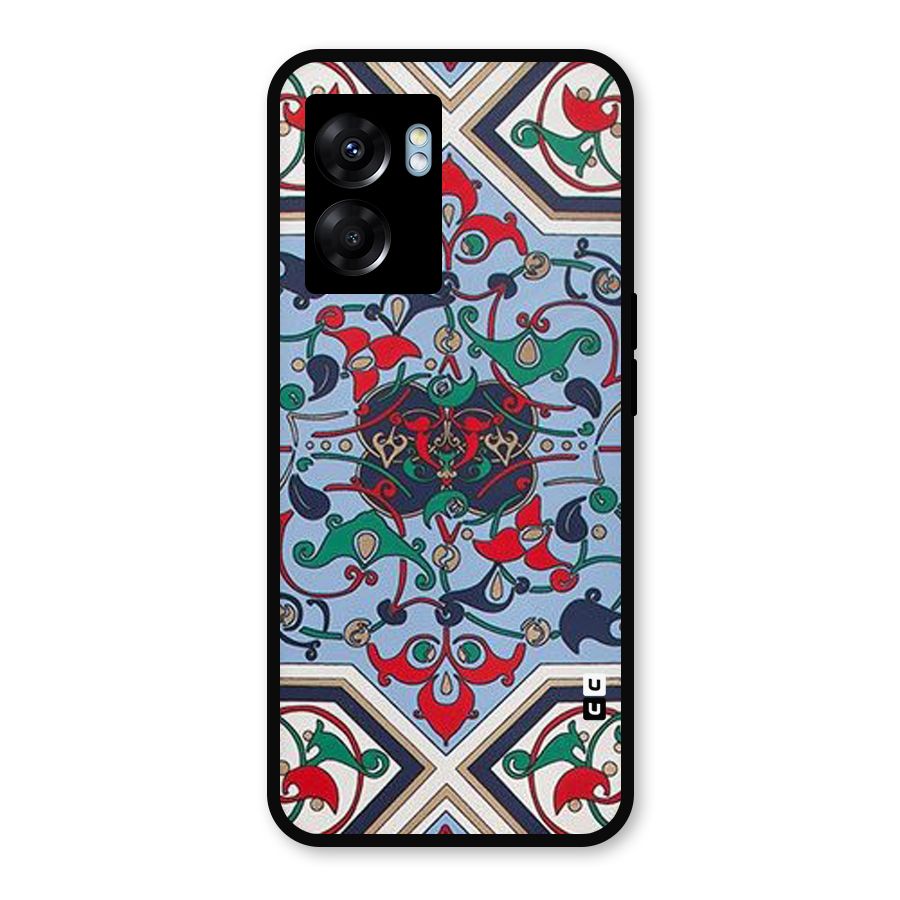 Multi Block Pattern Metal Back Case for Realme Narzo 50 5G