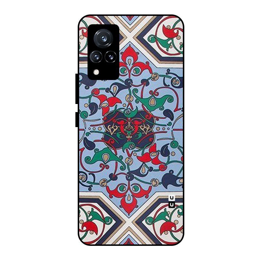 Multi Block Pattern Metal Back Case for Vivo V21 5G