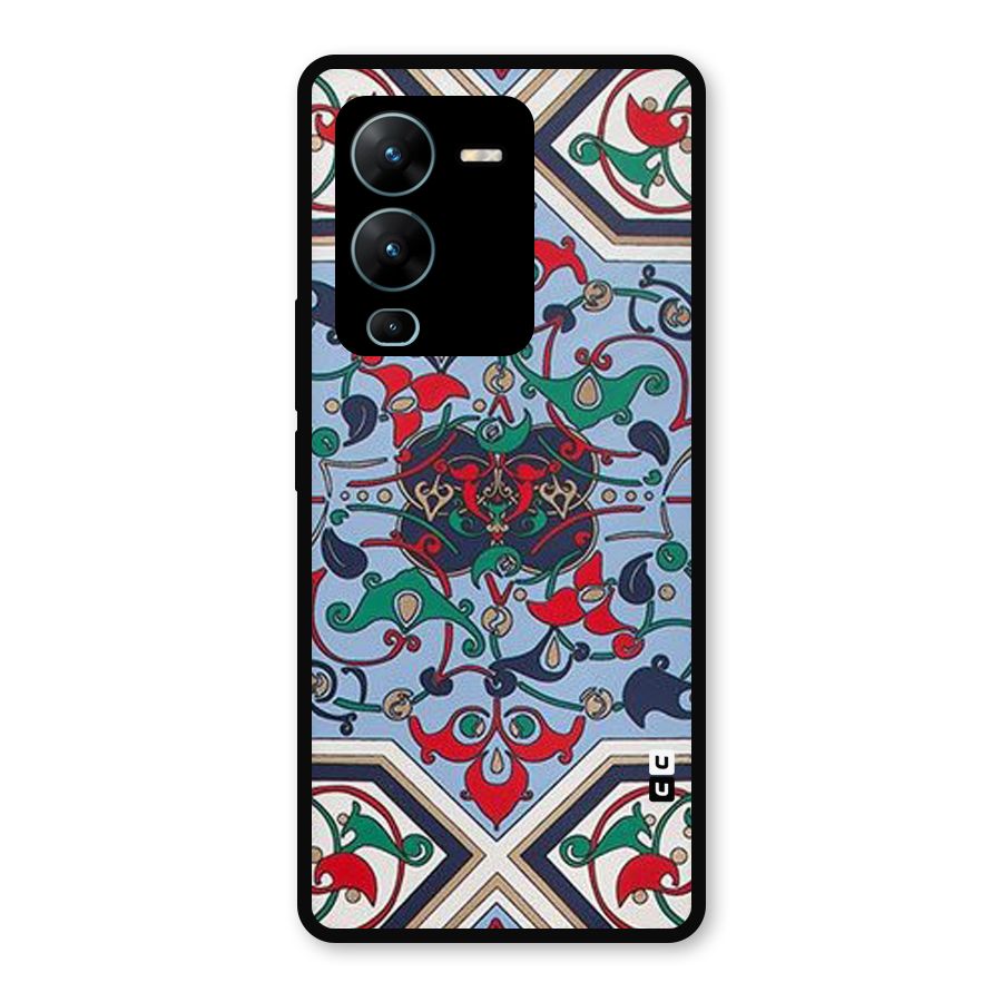 Multi Block Pattern Metal Back Case for Vivo V25 Pro