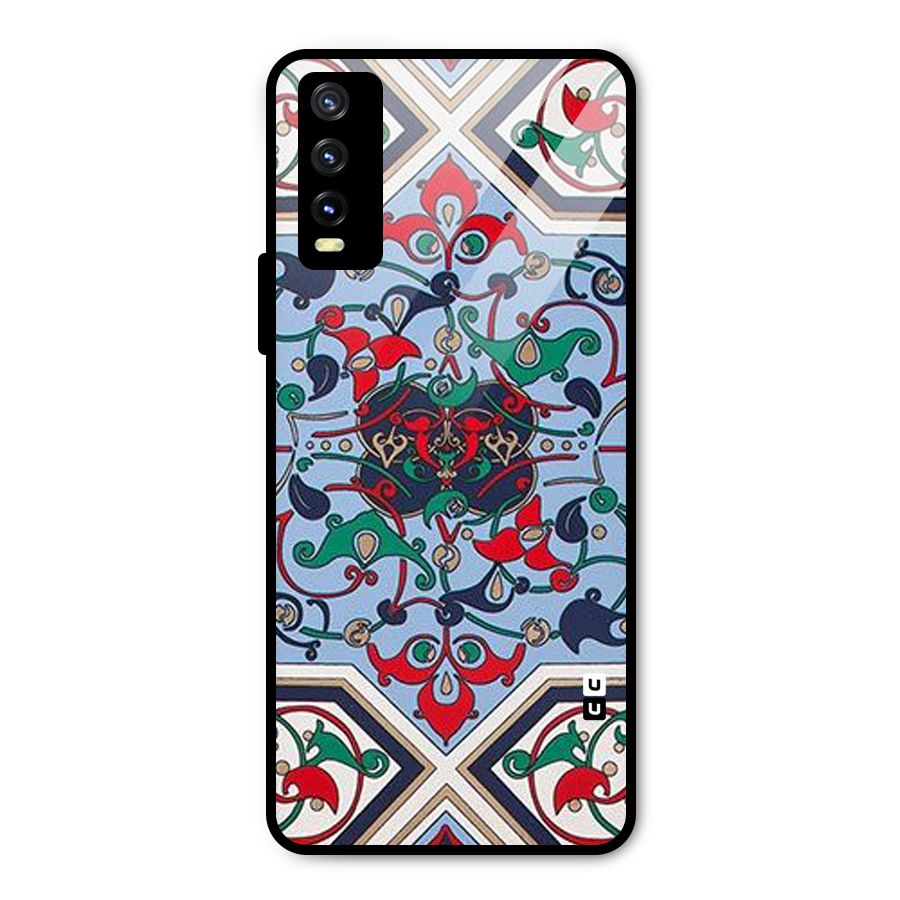 Multi Block Pattern Metal Back Case for Vivo Y20g