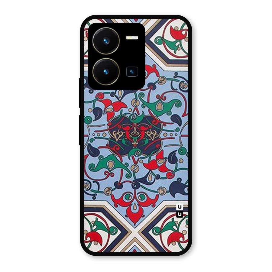 Multi Block Pattern Metal Back Case for Vivo Y35