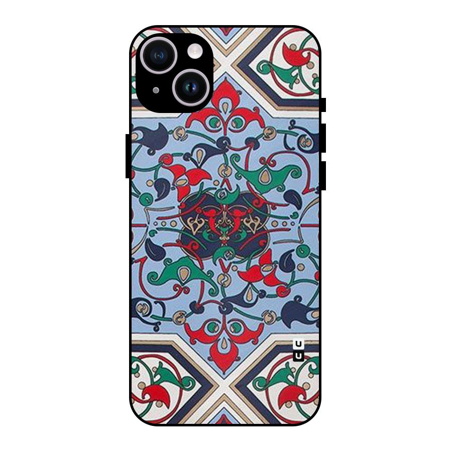Multi Block Pattern Metal Back Case for iPhone 14 Plus