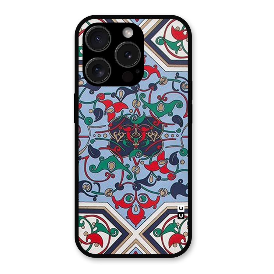 Multi Block Pattern Metal Back Case for iPhone 15 Pro