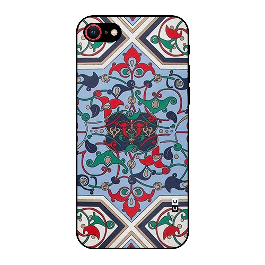 Multi Block Pattern Metal Back Case for iPhone SE 2020