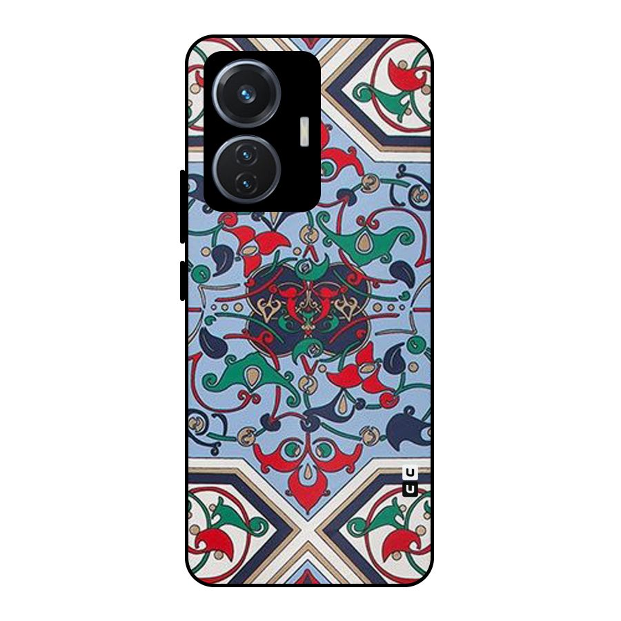 Multi Block Pattern Metal Back Case for iQOO Z6 44W