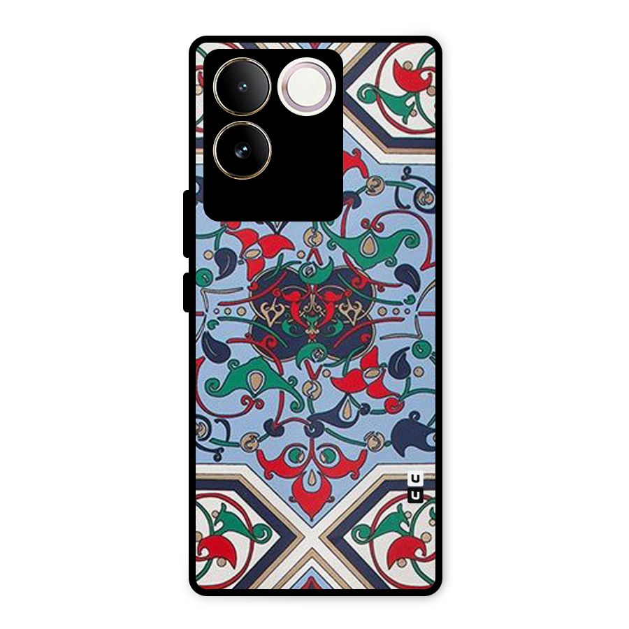 Multi Block Pattern Metal Back Case for iQOO Z7 Pro
